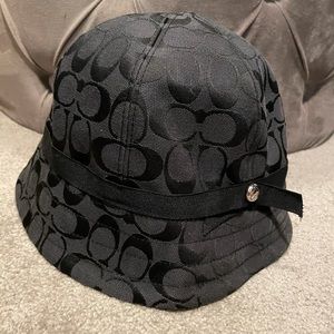 Coach black bucket hat